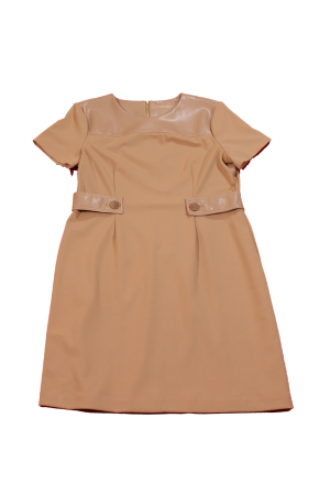 Brown Leather Dress