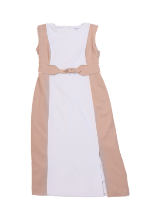 White and Beige Dress