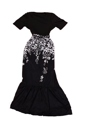 Black and White Floral Dress