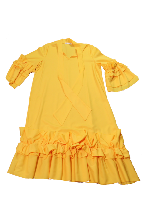 Yellow Long Sleeved Dress