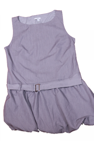 Bar III Sleeveless Belted Grey Dress