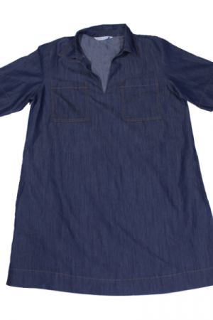 Given Kale Short Sleeve Denim Dress