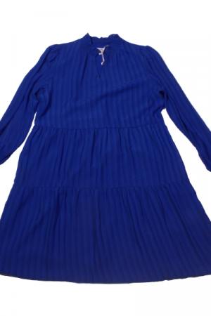 Royal Blue Long Sleeve Tiered Mini Dress
