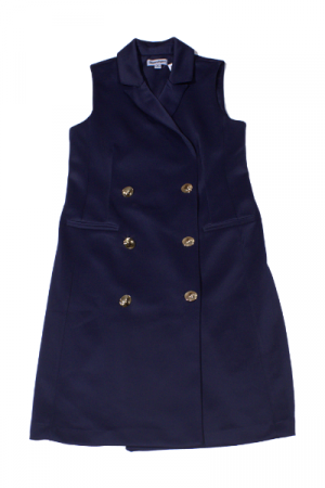 Shelby & Palmer Navy Blue Tailored Tuxedo Dress